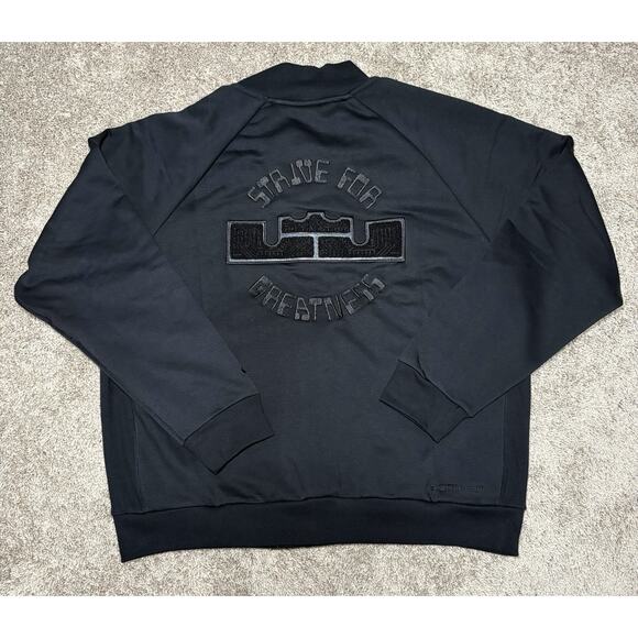 Nike LeBron Standard Issue Therma-FIT Full Snap Jacket Black Men’s XL FZ1034-010 - Picture 2 of 8